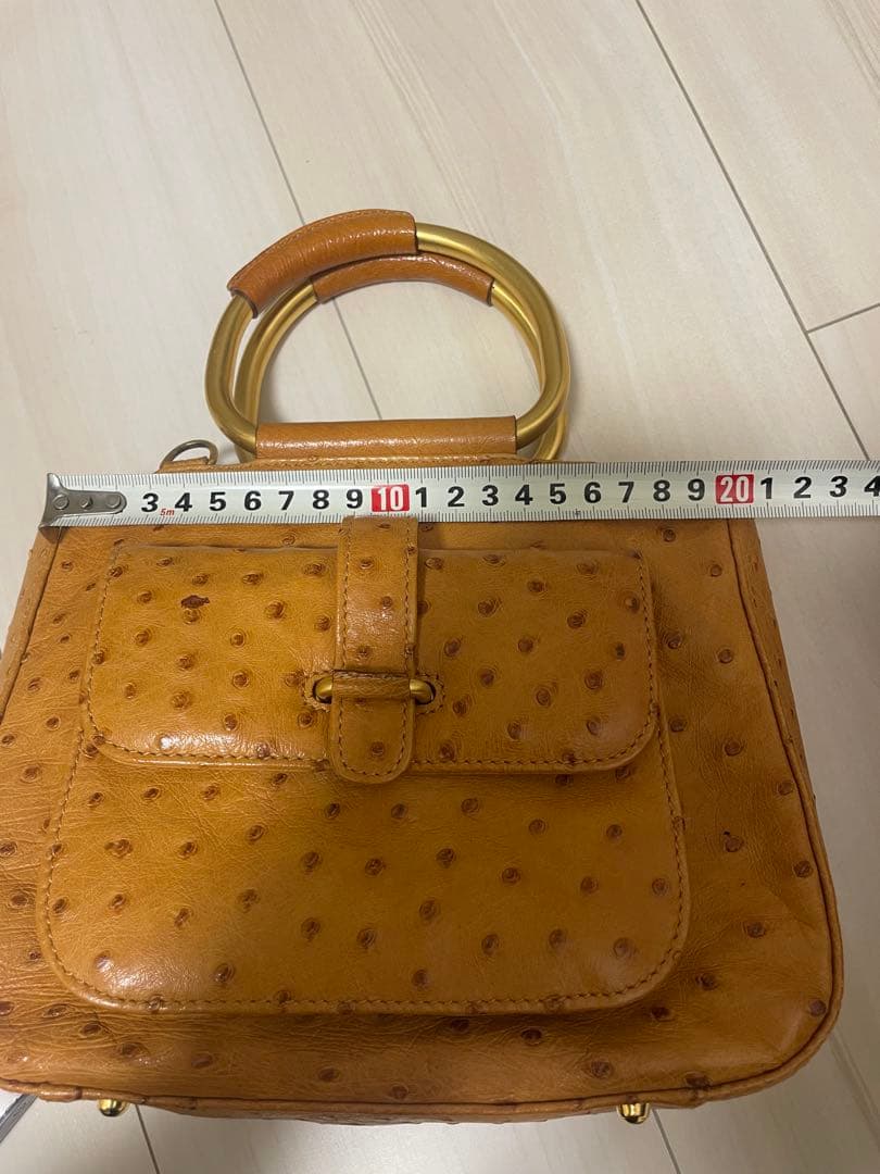GUCCIオーストリッチレザー ショルダーバッグ ハンドバッグ