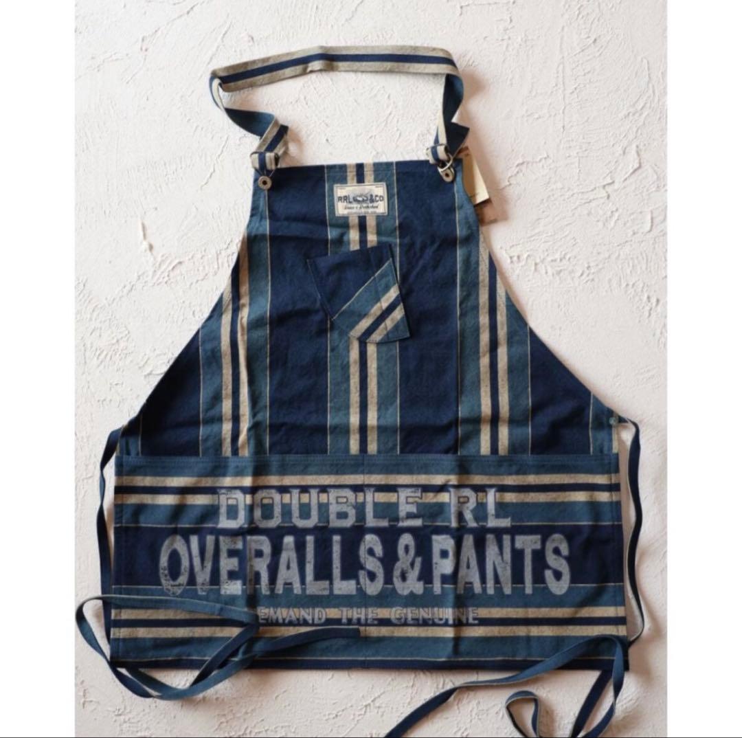新品*RRL*インディゴ ストライプド ウーブン エプロン *ダブルアールエル