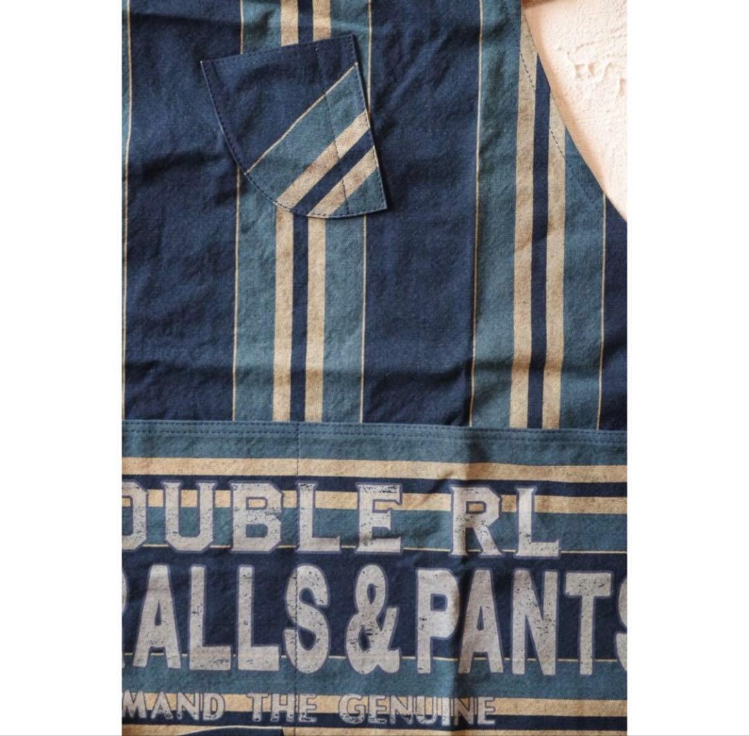 新品*RRL*インディゴ ストライプド ウーブン エプロン *ダブルアールエル