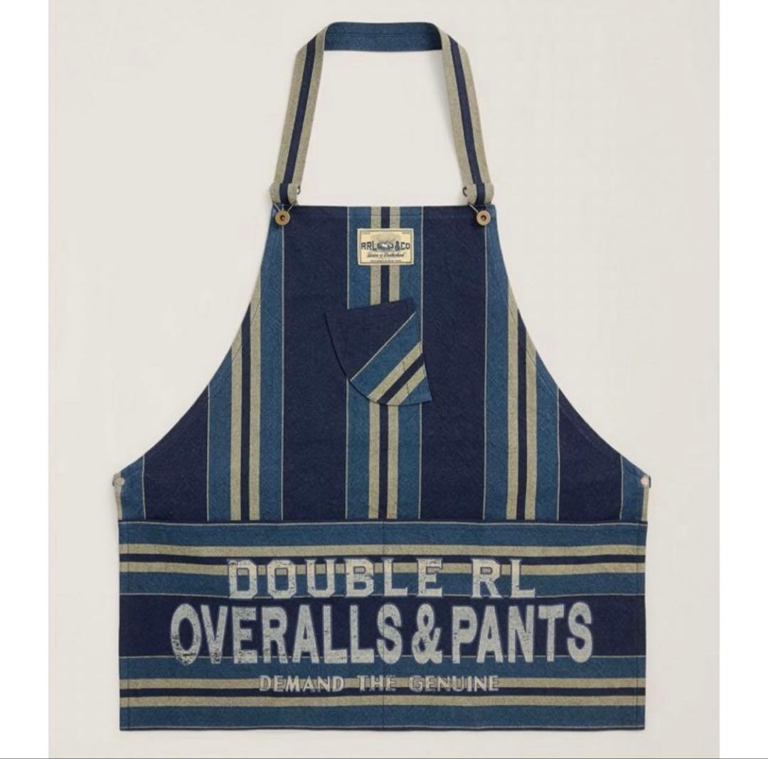新品*RRL*インディゴ ストライプド ウーブン エプロン *ダブルアールエル