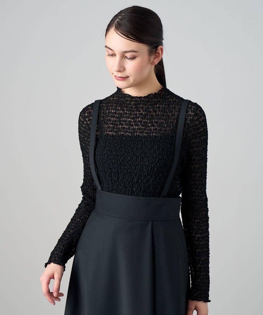 新品未使用◇ANAYI アナイ　ストレッチレースモックネック プルオーバー