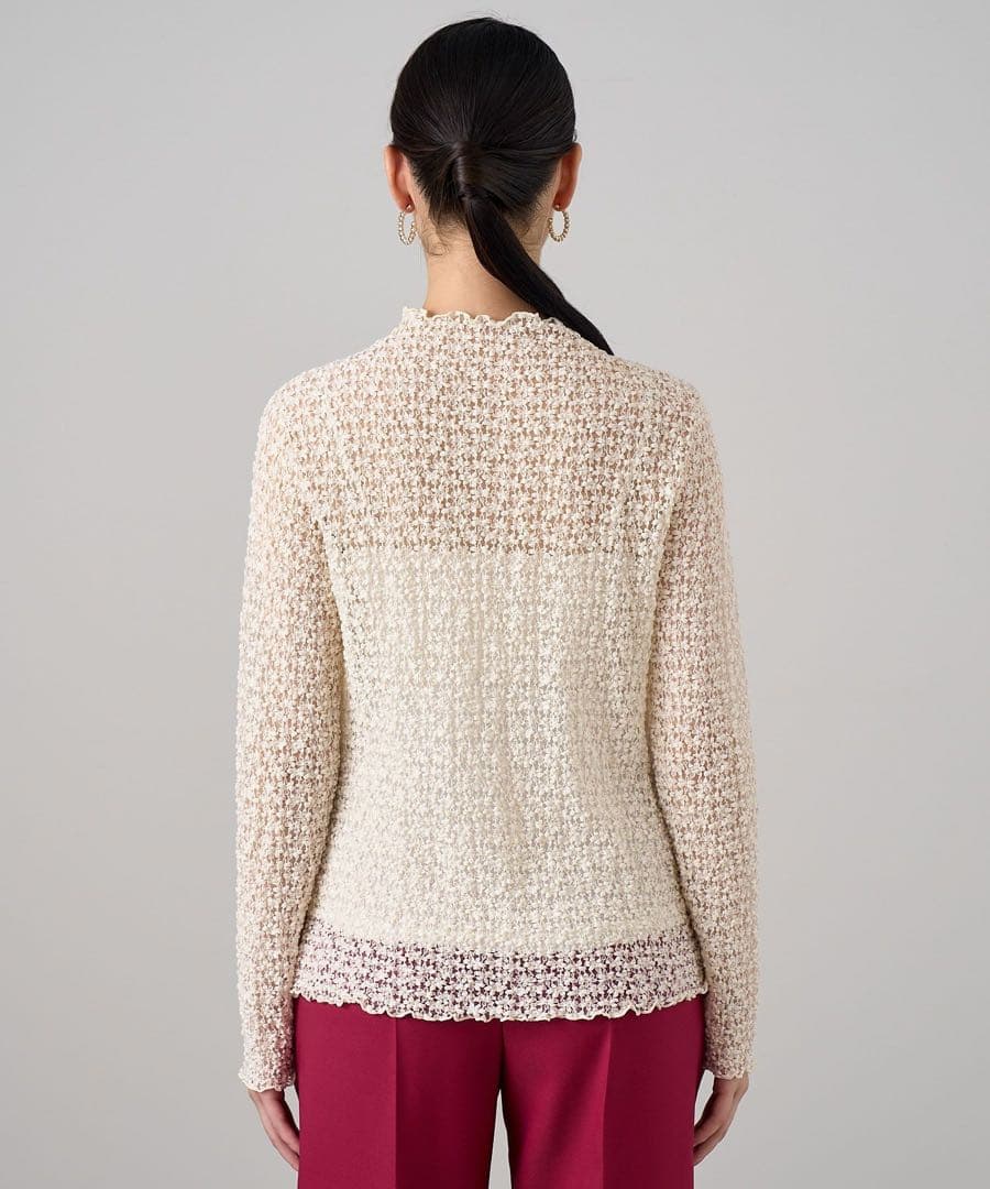 新品未使用◇ANAYI アナイ　ストレッチレースモックネック プルオーバー