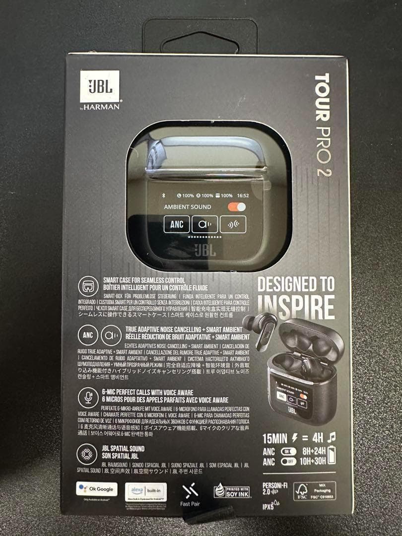 【新品未使用品】JBL Tour Pro 2 ブラック ワイヤレスイヤホン