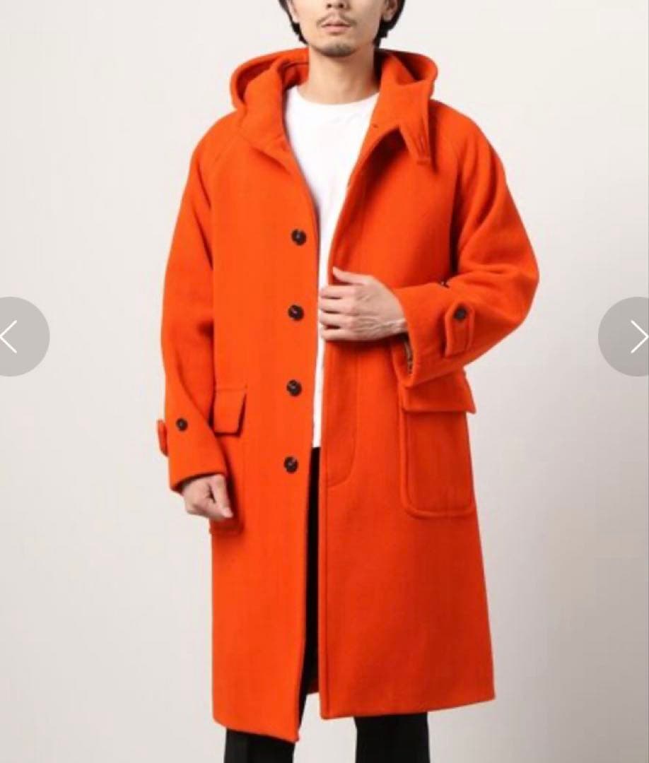 マッキントッシュ　ヘリンボーンフーデッドロングコート　36