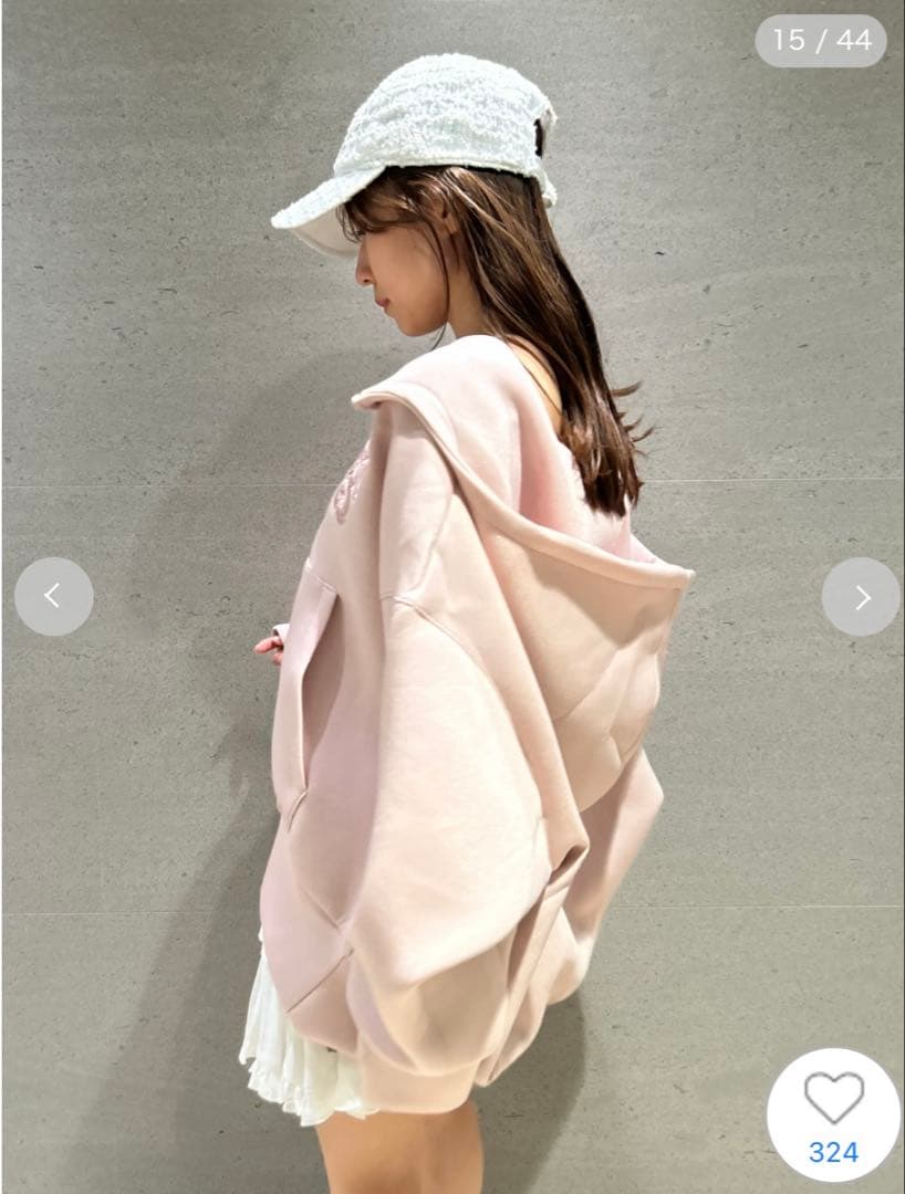 snidel スナイデル　ボリュームパーカー　ピンク　本日のみの価格