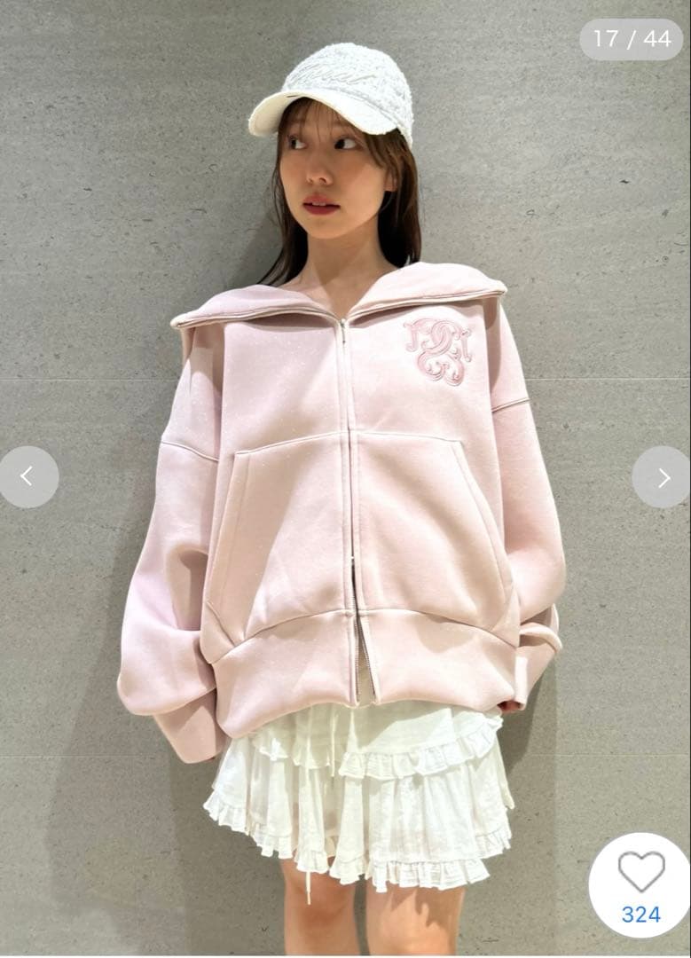 snidel スナイデル　ボリュームパーカー　ピンク　本日のみの価格