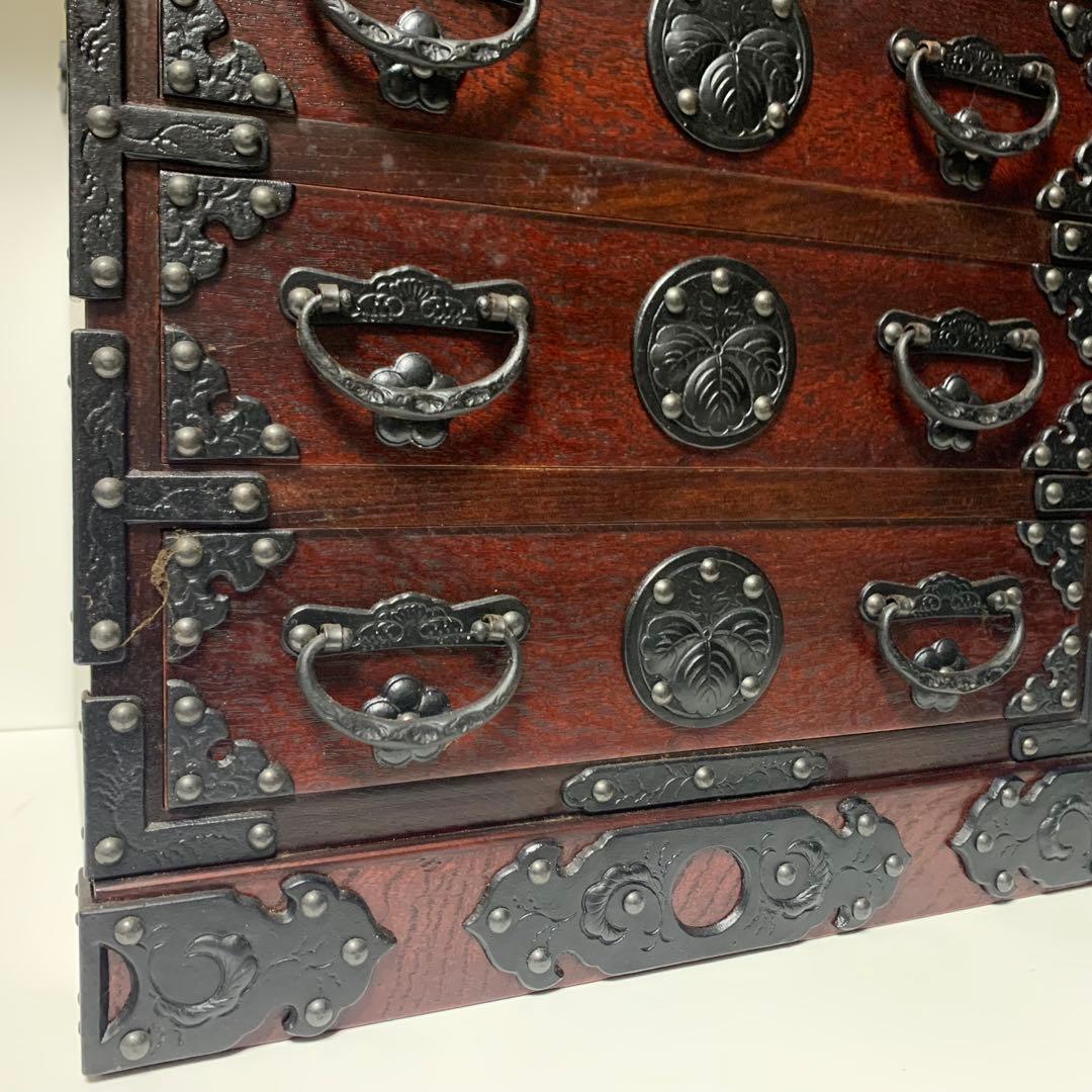 岩谷堂箪笥 三段整理箱 桜木家具製 小引き出し 収納 漆 南部鉄器 伝統工芸品