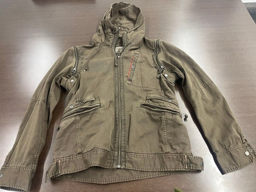 か*ず様 AVIREX アビレックス ジップ パーカー ミリタリー ジャケット