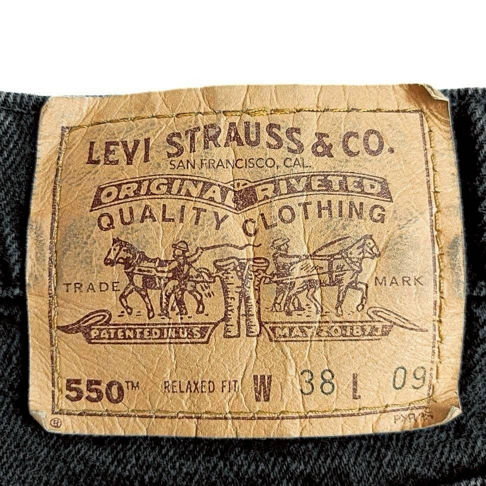 【セール対象】90s USA製 リーバイス550 ブラック ショートパンツ