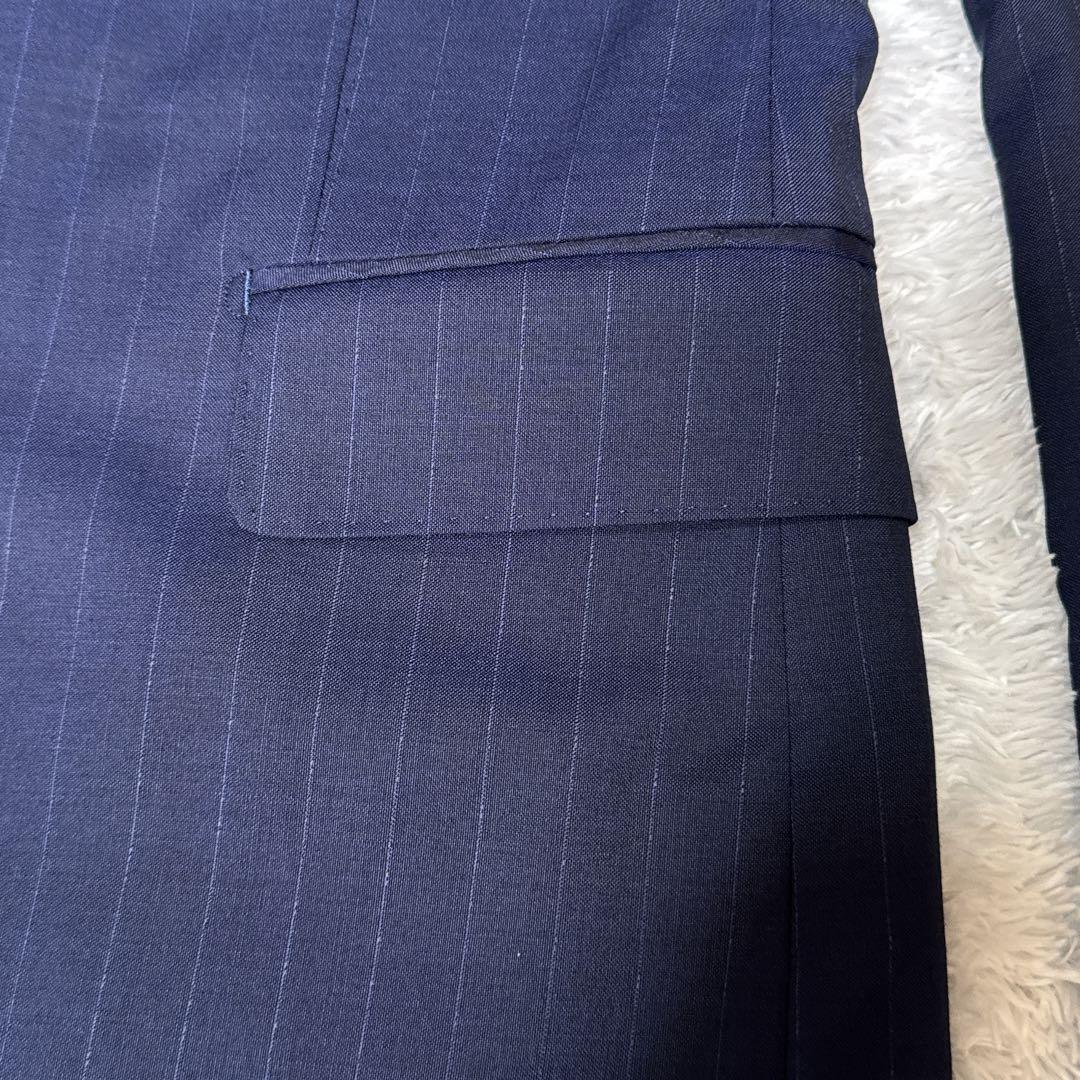 SUIT SELECT スーツセレクト ネイビー ストライプ シングル仕立て