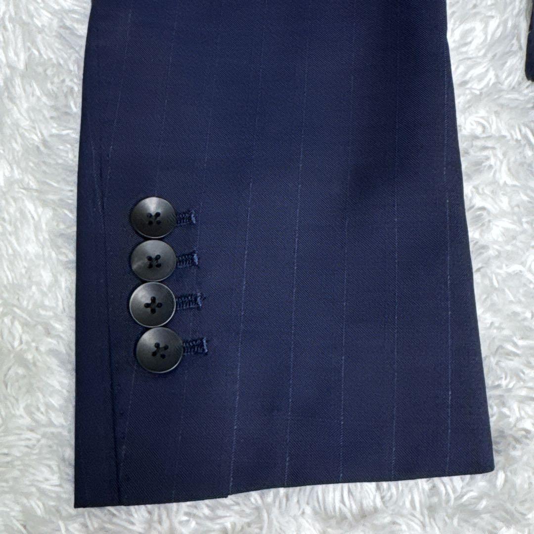 SUIT SELECT スーツセレクト ネイビー ストライプ シングル仕立て