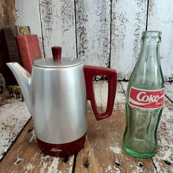 70s ジャパン ヴィンテージ 未使用? 東芝 電気ポット 通電確認済