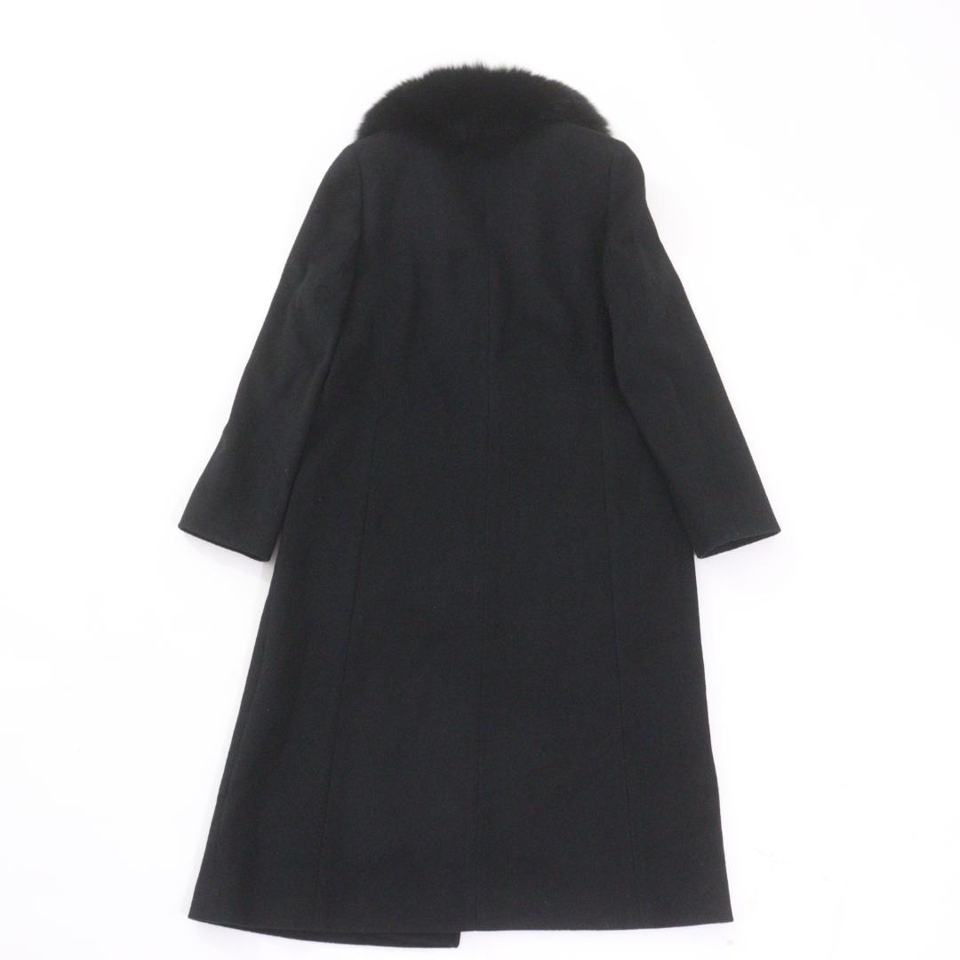 【極美品】NOUMI 野海 カシミヤ100% ロングコート フォックスファー M
