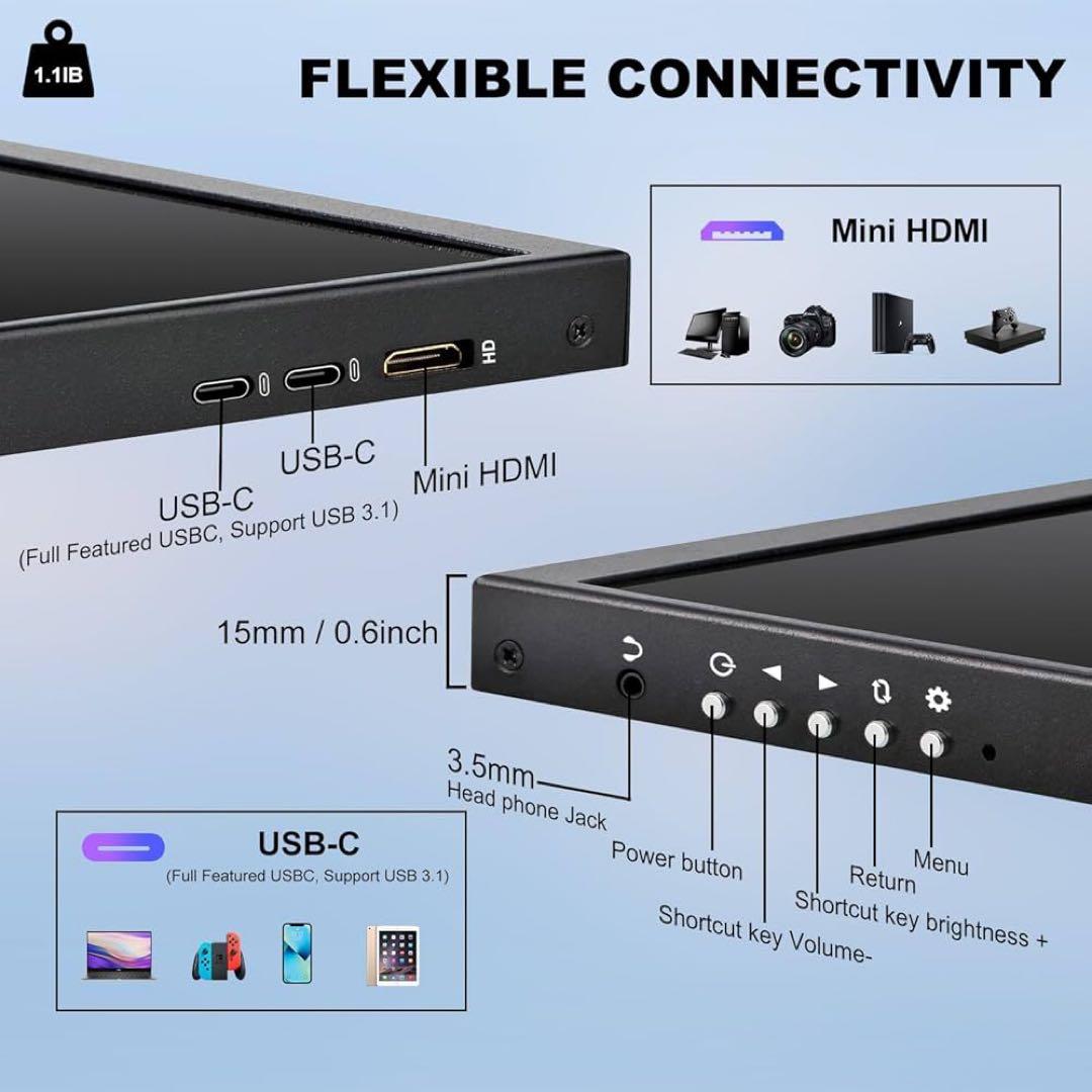 12.3インチ タッチスクリーン セカンダリーモニターIPSストレッチバーLCD