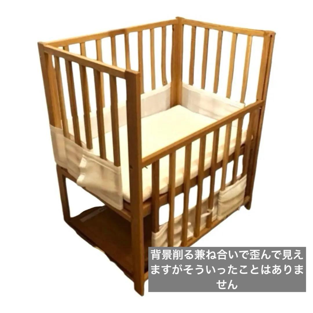 【送料込み】MUJI ベビーベッド オーク材 中古　無印良品