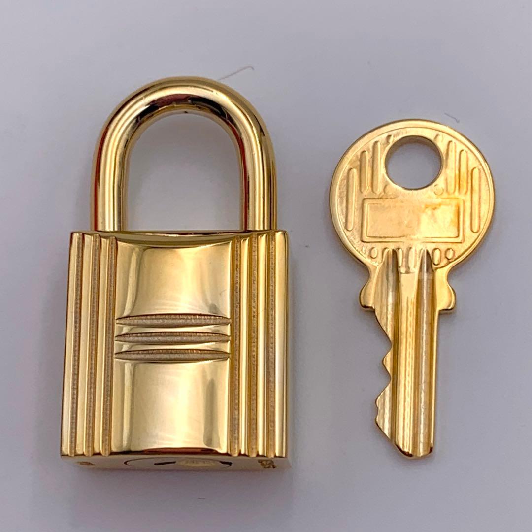 HERMESエルメスカデナ100番ゴールド24Kメッキ鍵付き南京錠