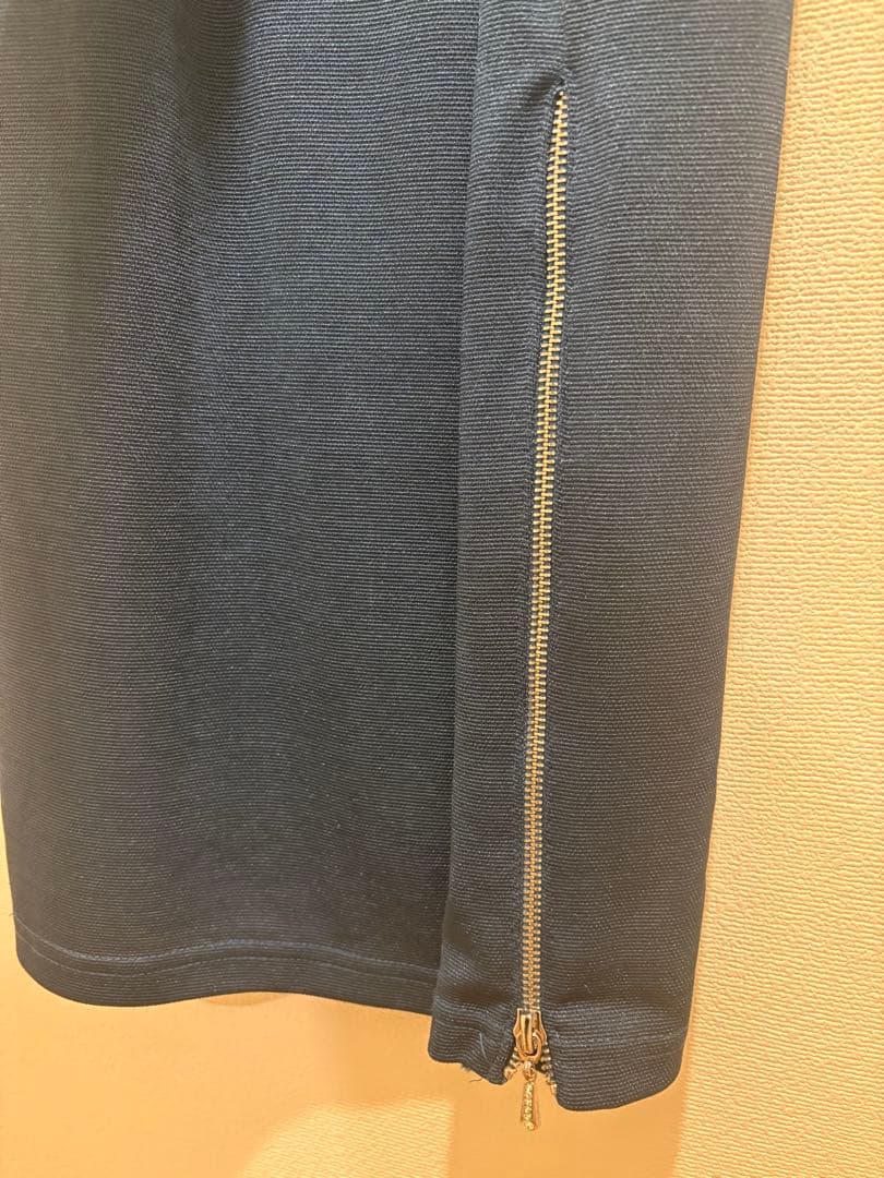 Veautt/ヴュート ビジューサイドファスナーミディアムドレス XSサイズ