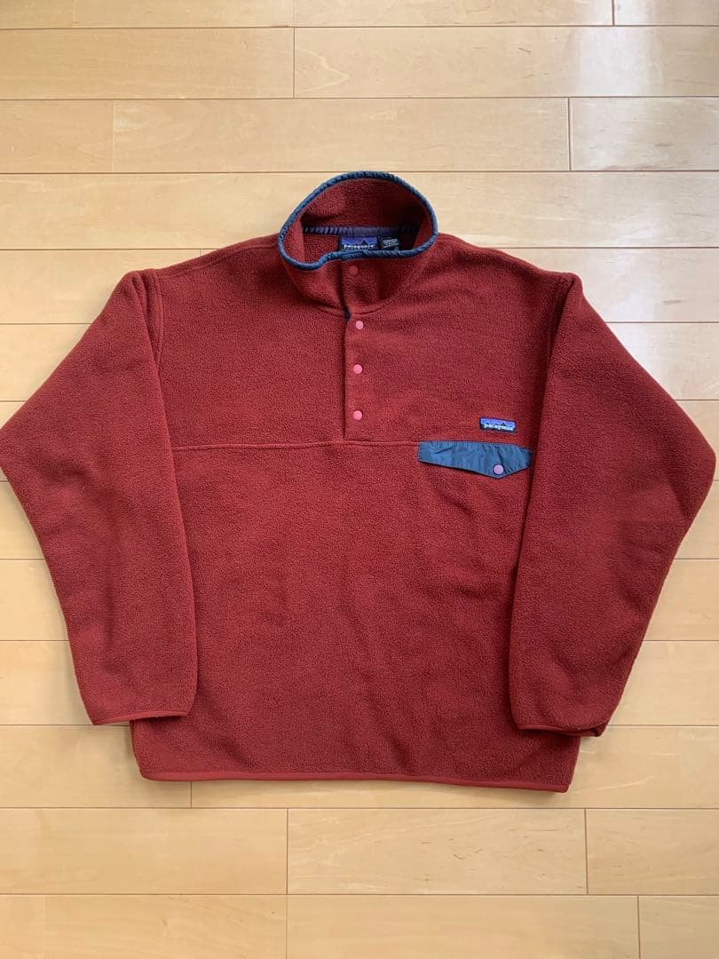 【M】Patagonia 02年 シンチラ スナップT レンガ色 メキシコ製