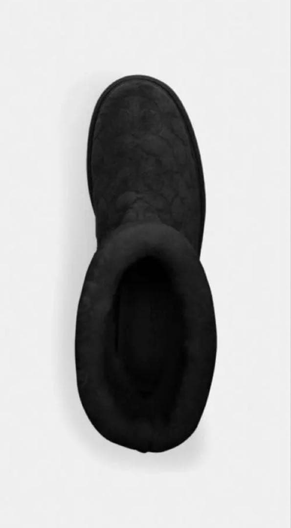 COACH【ブラックムートンブーツ】 50%OFF（定価33,000円）