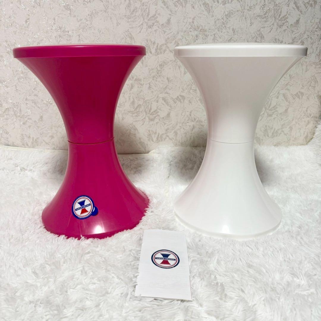 【Stamp】Tamtam Pop スツール　ピンク　ホワイト　セット販売