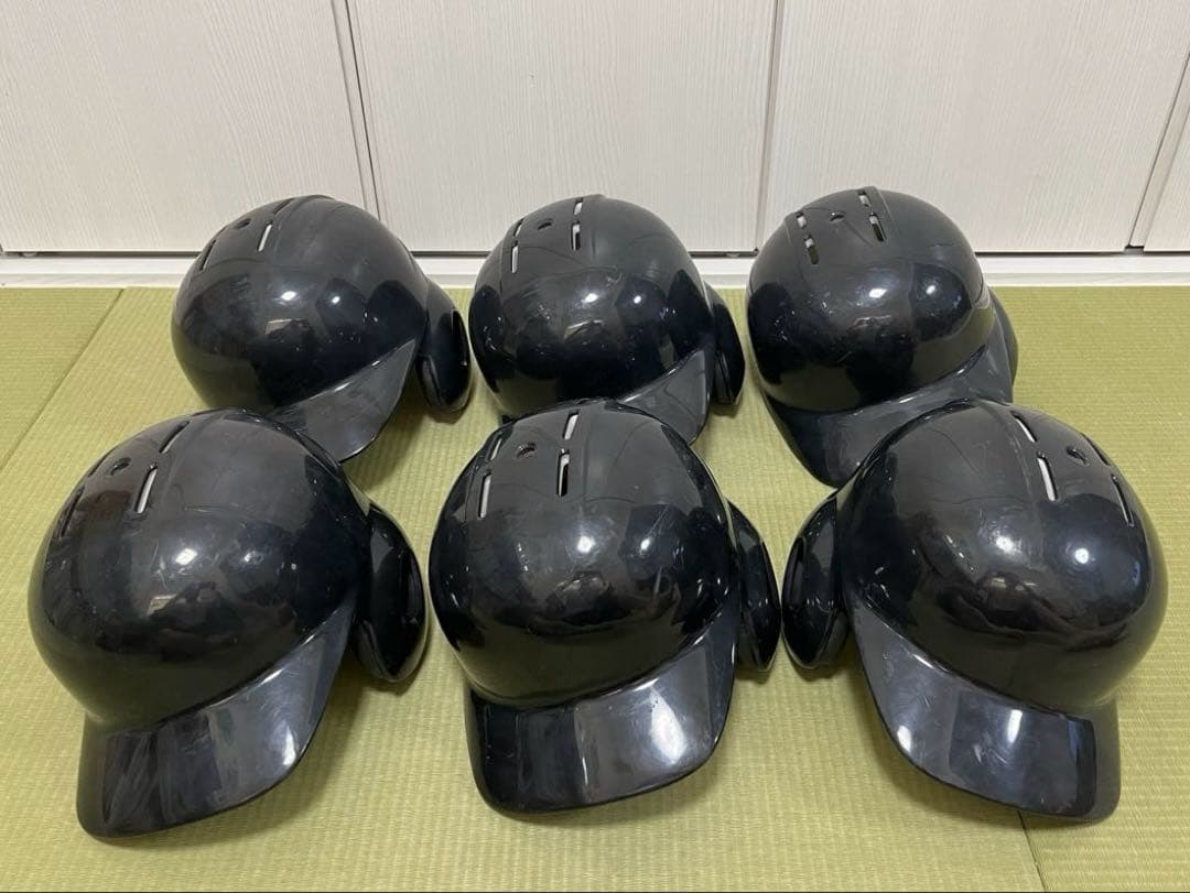 軟式野球 ヘルメット ZETT JSBB ブラック 6個セット