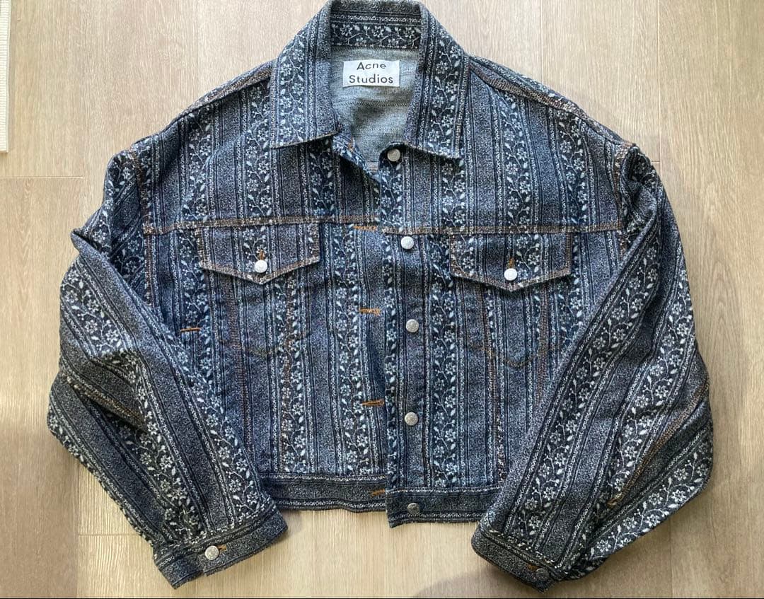 Acne Studios 花柄刺繍デニムジャケット