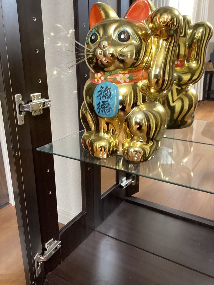 コレクション　ガラスケース　縦型　ハイタイプ　背面ミラー　5段(ガラス板4枚)