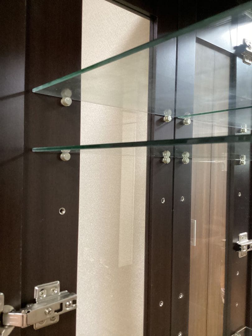 コレクション　ガラスケース　縦型　ハイタイプ　背面ミラー　5段(ガラス板4枚)