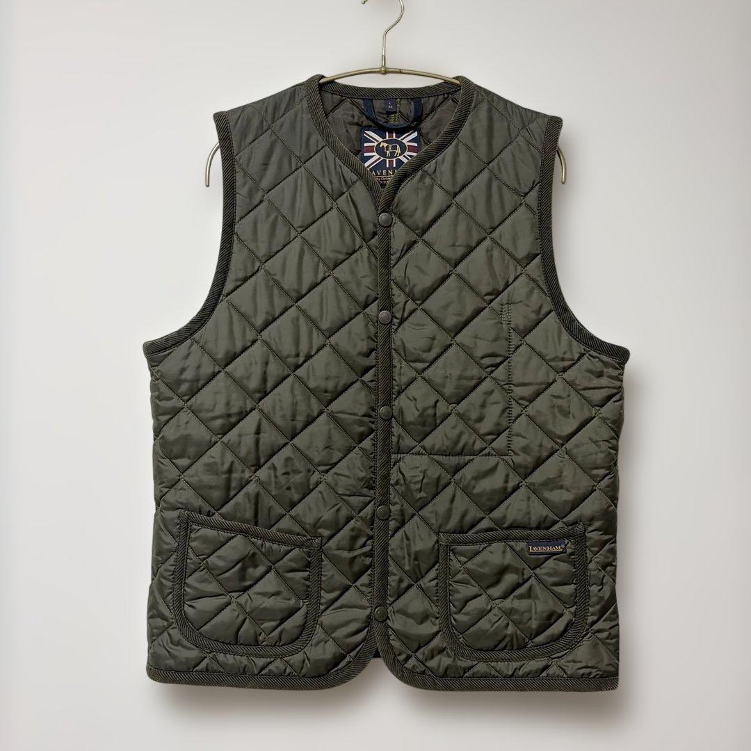 LAVENHAM ラベンハム キルティングベスト オリーブカラー 40