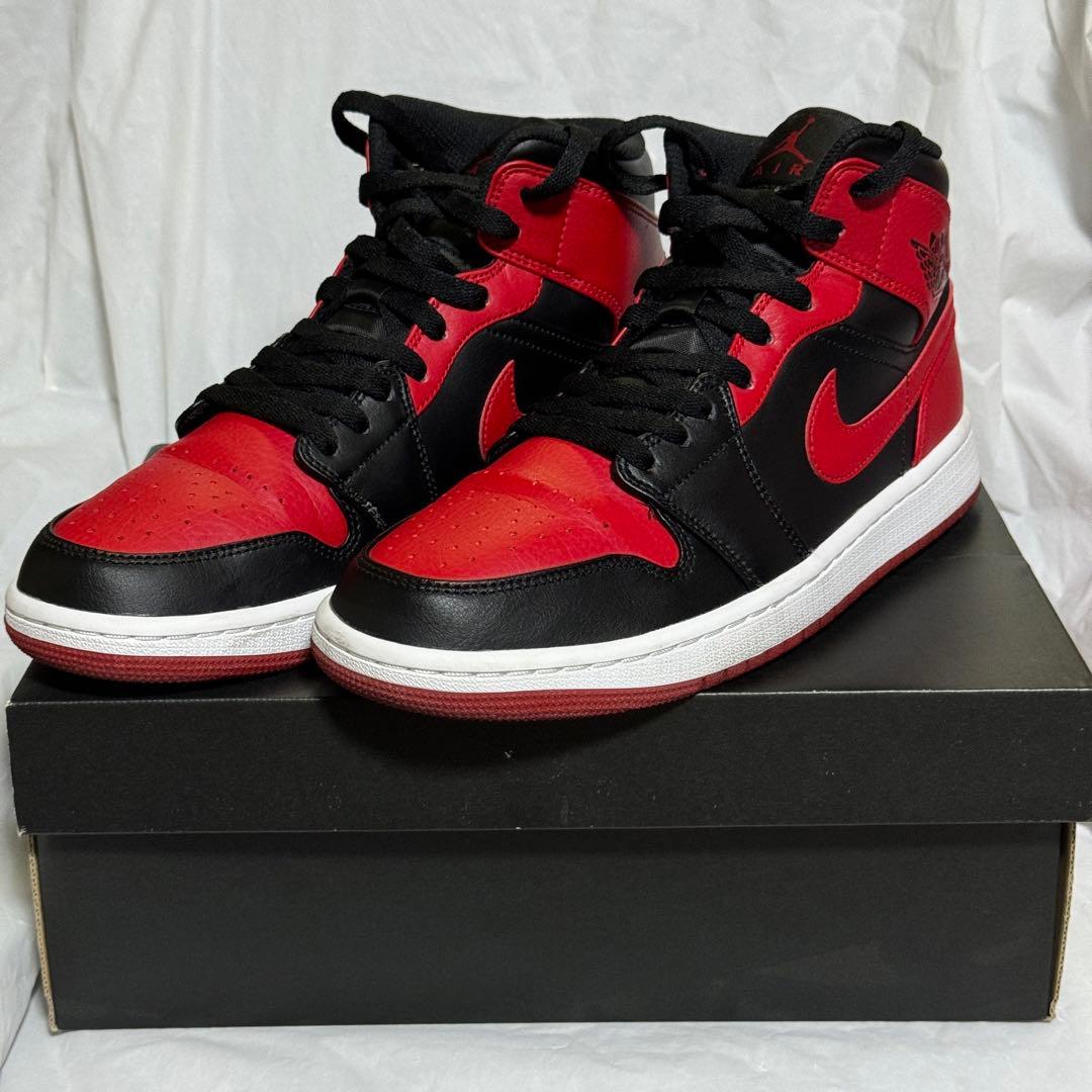 シューズ(男性用) NIKE AIR JORDAN 1 MID BRED 27CM