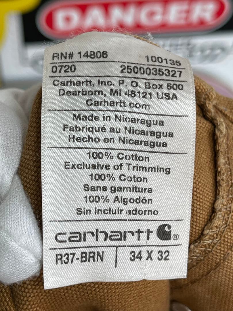 Carhartt カーハート ダブルニー ダック オーバーオール　34×32