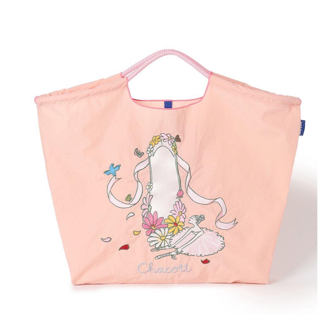 【新品】Ball＆Chain×チャコットフラワーポワントトートLサーモンピンク