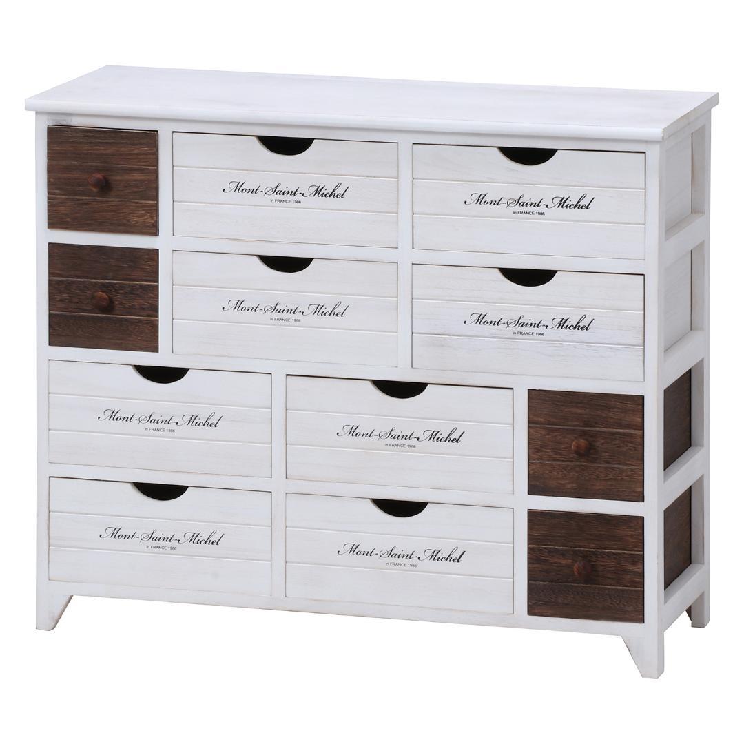 マルチチェスト 4段12杯 幅84 カントリー調