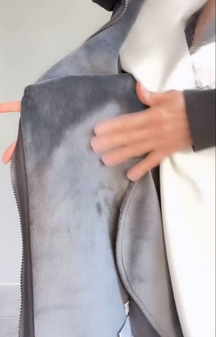 イシカワラボ★ヒトミ 裏ミンク調起毛ソフトダンボールフーディーロングコート