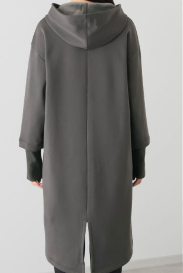 イシカワラボ★ヒトミ 裏ミンク調起毛ソフトダンボールフーディーロングコート