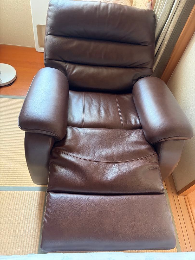 NITORI ニトリ リクライニングソファ 1人掛け レザー ブラウン