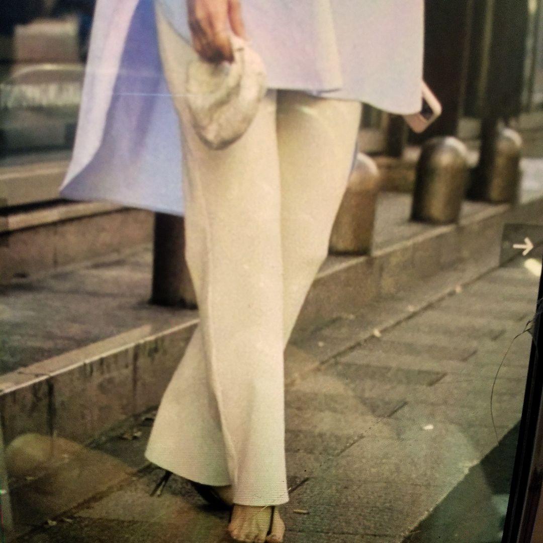 タイムセール⭐美品ドゥーズィエムクラス　GLASSY RIB パンツ　ナチュラル