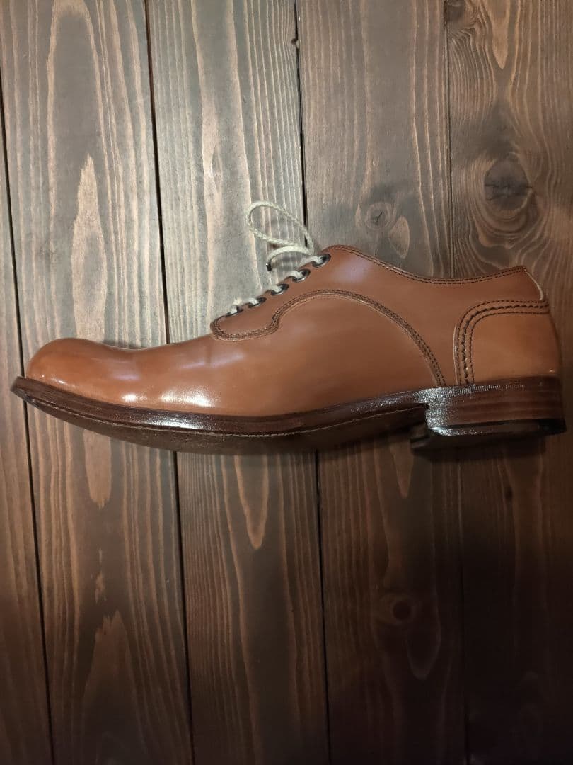 【美品】chausser ショセ コードバン プレーントゥ 短靴 25.5cm