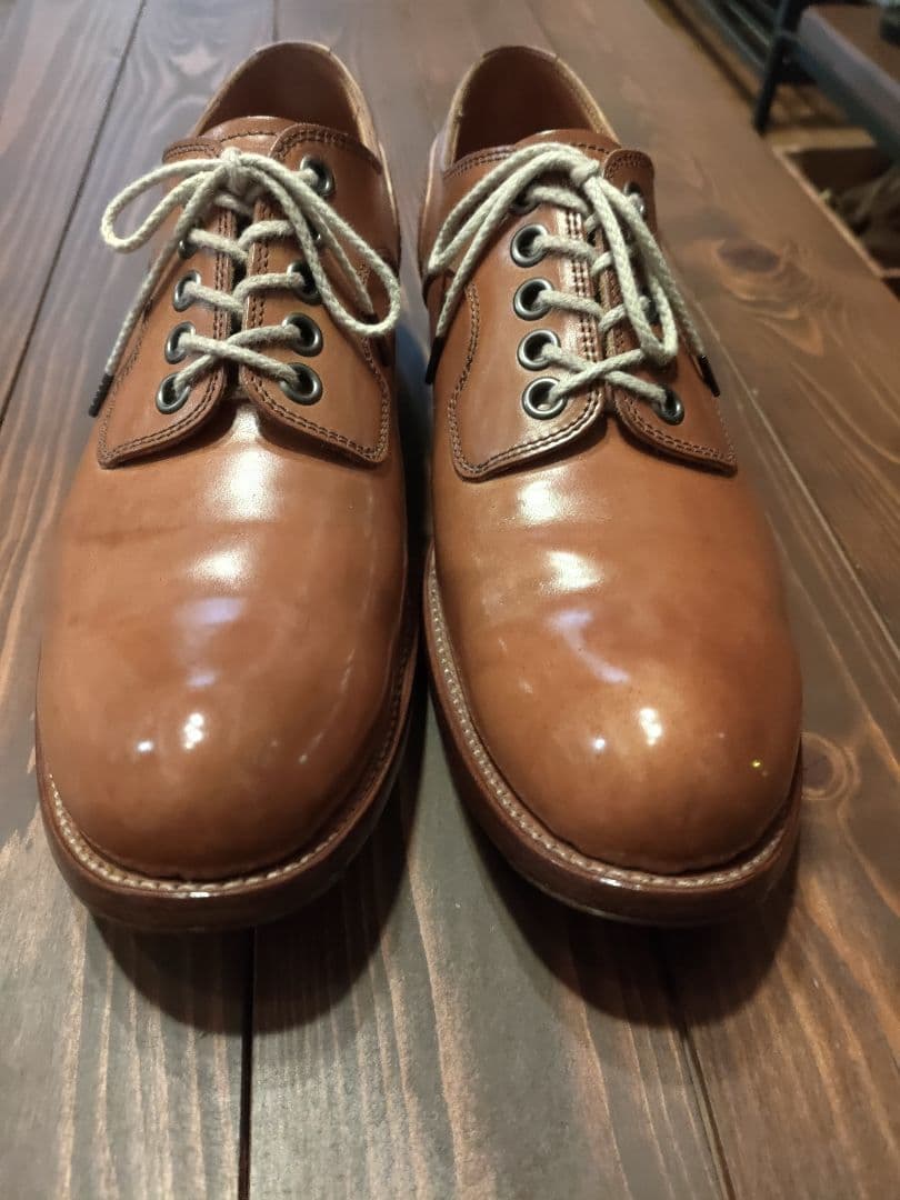 【美品】chausser ショセ コードバン プレーントゥ 短靴 25.5cm