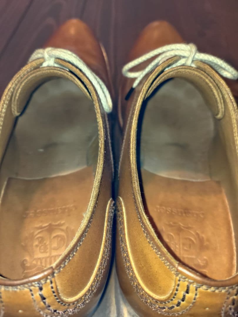 【美品】chausser ショセ コードバン プレーントゥ 短靴 25.5cm