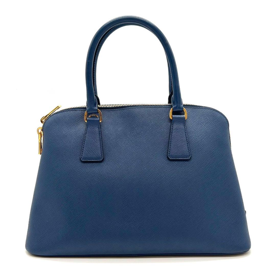 PRADA プラダ　サフィアーノ　ラクス　2WAY　ハンドバッグ　レザー　ブルー