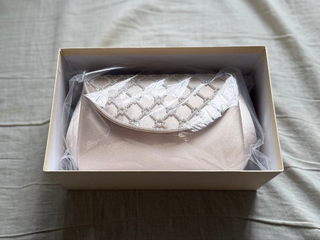 【値下げ】tokyo soir 東京ソワール パーティーバッグ ベージュ 披露宴