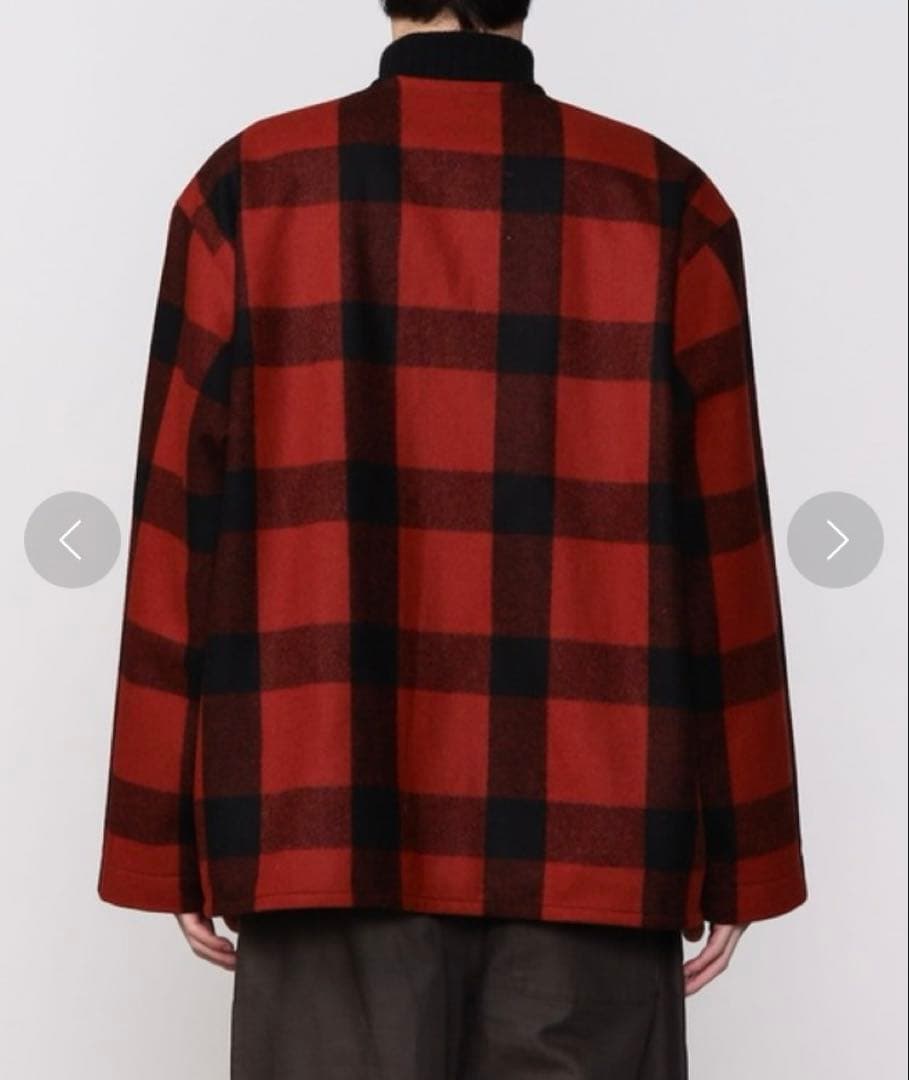 オアスロウ　orslow ウールノーカラージャケット　バッファローチェック