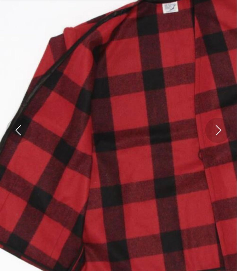 オアスロウ　orslow ウールノーカラージャケット　バッファローチェック