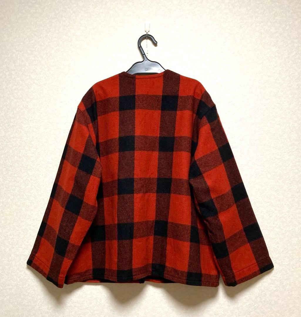 オアスロウ　orslow ウールノーカラージャケット　バッファローチェック
