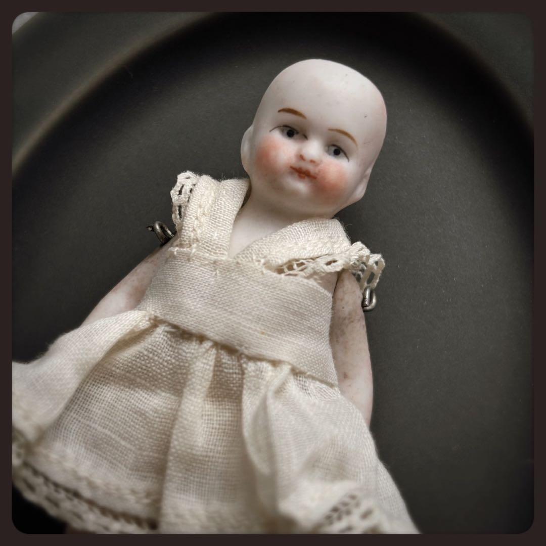 レアアンティーク 極小ミニョネット　ヴィンテージガラスケース付き