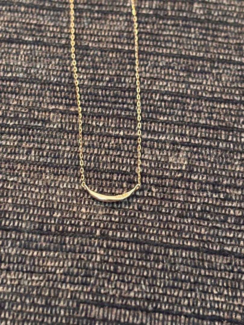 ete カーブ型ペンダント ネックレス 約45cm