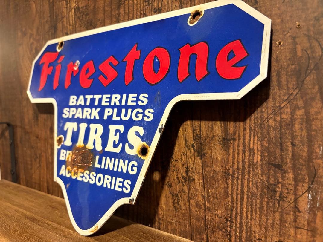 Firestone ヴィンテージ看板 50s〜60sアメリカ製