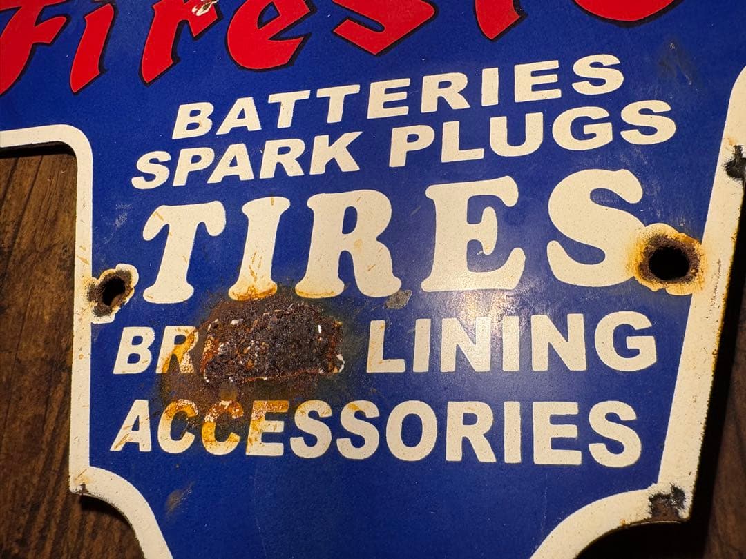 Firestone ヴィンテージ看板 50s〜60sアメリカ製