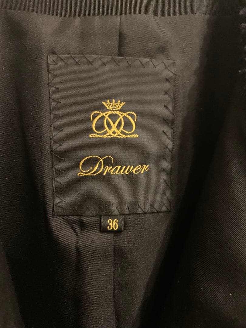 希少サイズ36 Drawer ツイードジレ　ベスト　ブラック極美品(大草直子様着